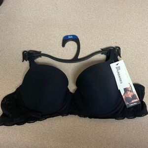 No Boundaries Elegant Black Tshirt Bra with Lace